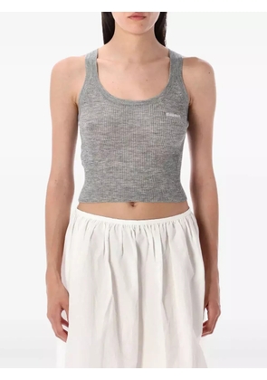 Miu Miu ribbed tank top - Grey