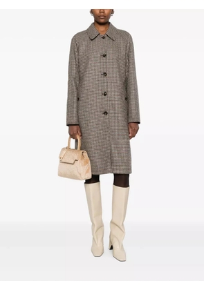 L'impermeabile houndstooth-pattern coat - Brown