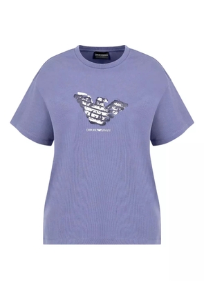Emporio Armani logo graphic T-shirt - Purple