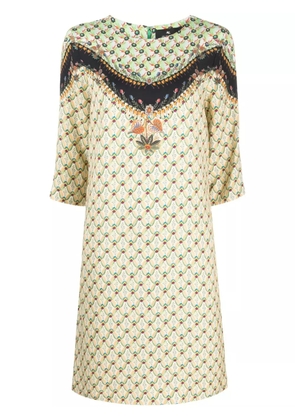 ETRO mix-print shift dress - Green