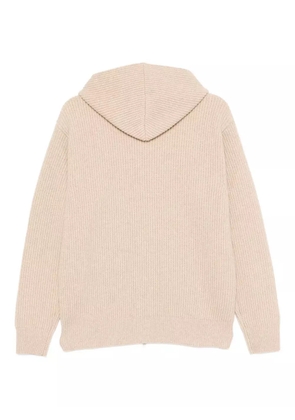 Lardini hooded cardigan - Neutrals
