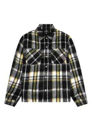 Represent textured plaid shirt - Black