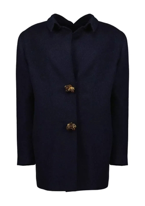 Prada Shetland jewel-button jacket - Blue