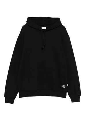 Les Deux logo-embroidered pouch-pocket hoodie - Black
