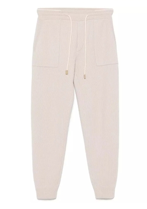 D4.0 ribbed track pants - Neutrals