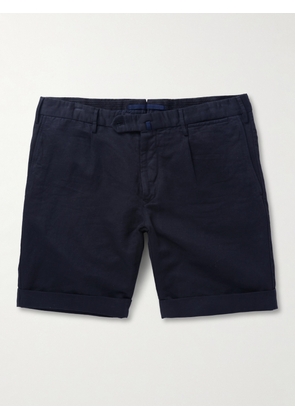 Slowear - Slim-Fit Linen and Cotton-Blend Shorts - Men - Blue - IT 44
