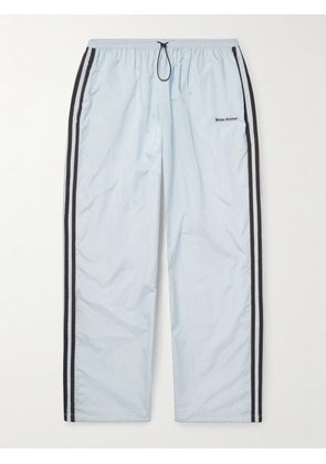 adidas Originals - Wales Bonner Wide-Leg Striped Crochet-Trimmed Recycled-Shell Track Pants - Men - Blue - S