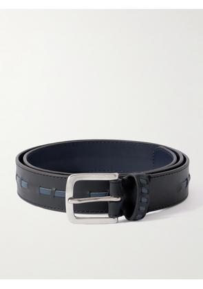 Paul Smith - 3cm Whipstitched Leather Belt - Men - Blue - 30
