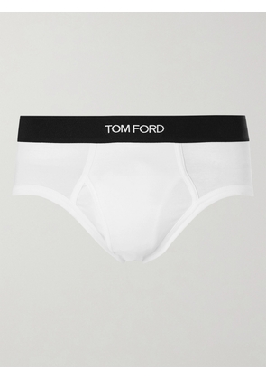 TOM FORD - Stretch-Cotton Briefs - Men - White - S