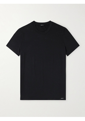 TOM FORD - Slim-Fit Stretch Cotton and Modal-Blend T-Shirt - Men - Black - S