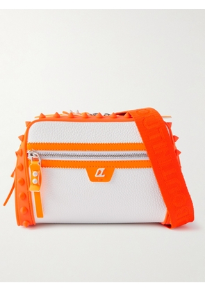 Christian Louboutin - Loubitown Spiked Full-Grain Leather Messenger Bag - Men - Orange