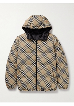 Burberry - Reversible Checked Quilted Shell Hooded Down Jacket - Men - Neutrals - S