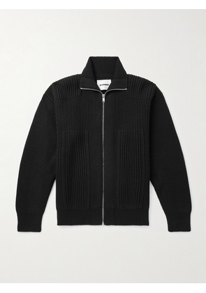 Jil Sander - Ribbed Wool Zip-Up Cardigan - Men - Black - IT 46