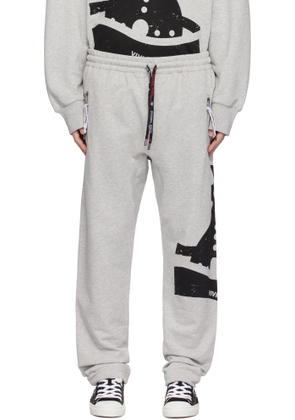 Vivienne Westwood Gray Sunken Orb Football Sweatpants