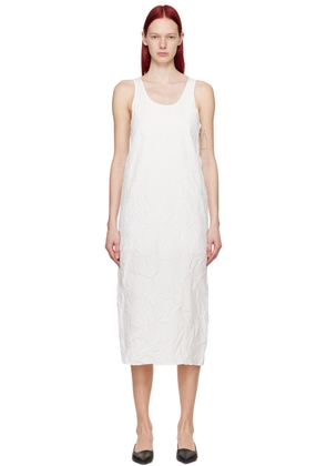 AURALEE White Winkled Midi Dress