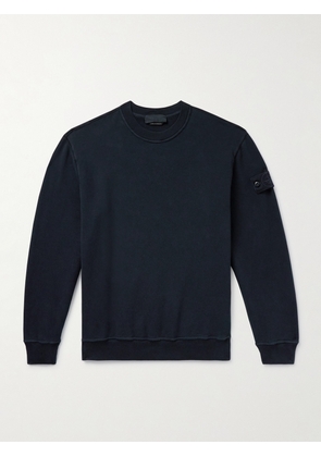 Stone Island - Ghost Logo-Appliquéd Organic Cotton-Jersey Sweatshirt - Men - Blue - S