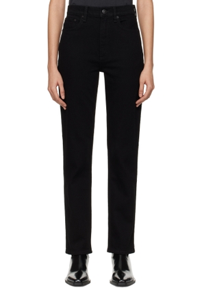 rag & bone Black 'The Wren' High-Rise Slim Jeans