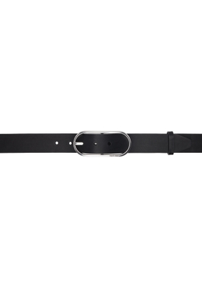 rag & bone Black Rounded Rebound Leather Belt