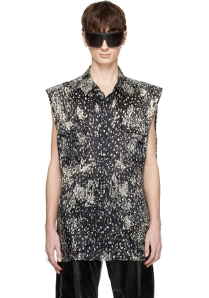 Rick Owens Black Hollywood Jumbo SL Overshirt
