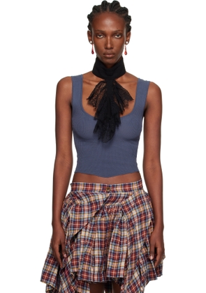Vivienne Westwood Blue Sole Bodice Tank Top