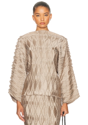 By Malene Birger Tralluman Blouse in Cobblestone - Taupe. Size 34 (also in 42).