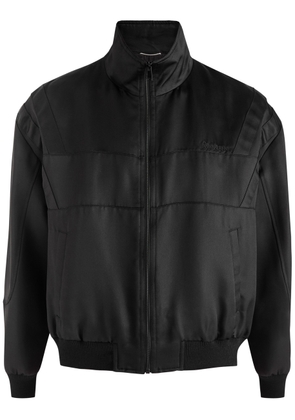 Saint Laurent Teddy Panelled Satin Bomber Jacket - Black - 50 (IT50 / L)