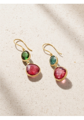 Pippa Small - Iris 18-karat Gold Tourmaline Earrings - Red - One size