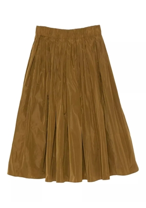 SUSANNE BOMMER pleated midi skirt - Brown