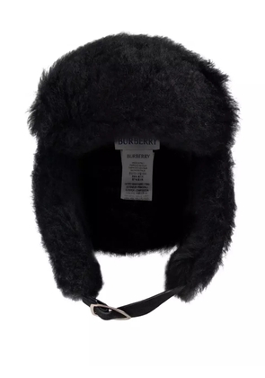 Burberry check wool hat - Black