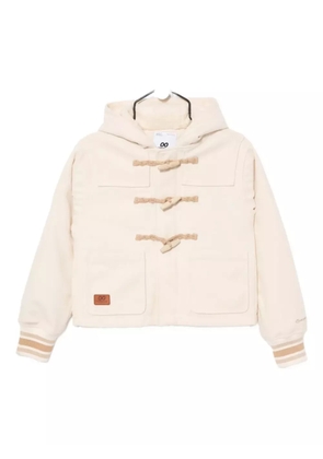 CHOCOOLATE logo-patch cropped jacket - Neutrals