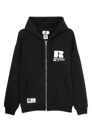 izzue x Russell Athletic logo-embroidered hoodie - Black