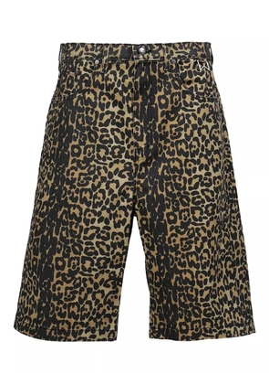 RHUDE leopard-print shorts - Brown
