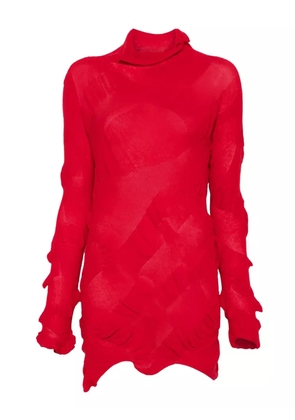 Yohji Yamamoto gathered long-sleeve dress