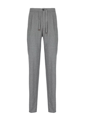 Incotex drawstring-waist pleated trousers - Grey