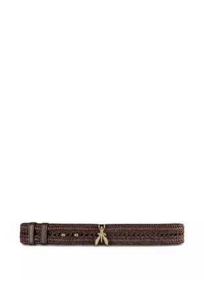 Patrizia Pepe woven charm low-waisted belt - Brown