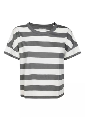 Majestic Filatures striped round neck T-shirt - Grey