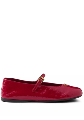 Prada leather ballerina shoes - Red