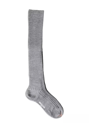 Bresciani ribbed wool socks - Grey