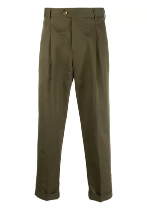 PT Torino pleat-detail chino trousers - Green