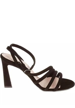 Anna F. 90mm ankle-strap suede sandals - Black