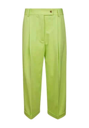 Liviana Conti pleated straight-leg trousers - Green