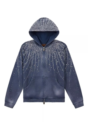 BIRTH OF ROYAL CHILD Diamond zip-up hoodie - Blue