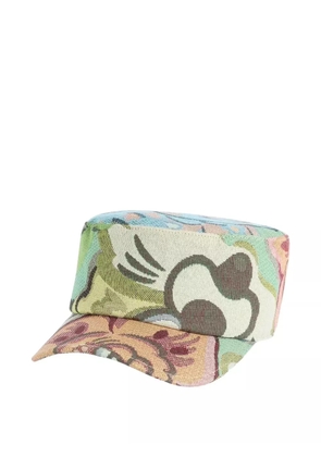 Kenzo patterned-jacquard cap - Green