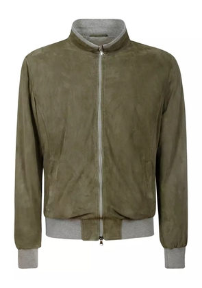 Barba suede zip-up jacket - Green