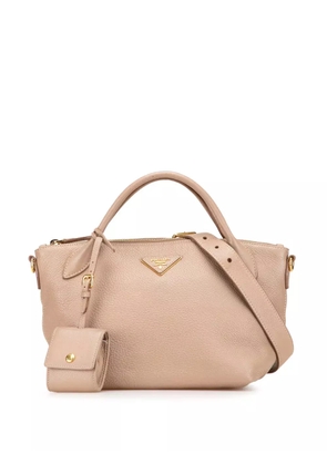 Prada Pre-Owned 2000-2025 Vitello Daino Zip Top satchel - Brown