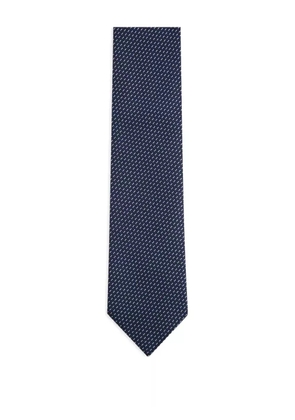 Zegna dotted silk tie - Blue