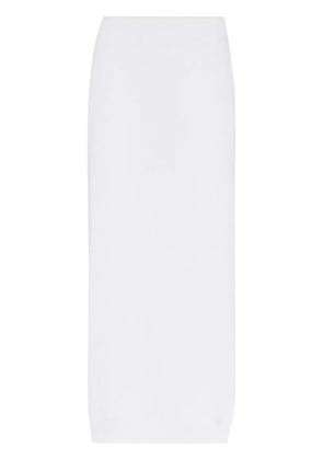 Brunello Cucinelli high-waisted ribbed skirt - White
