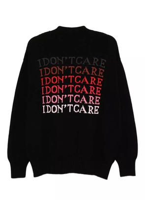 Joshua Sanders slogan-embroidered cardigan - Black