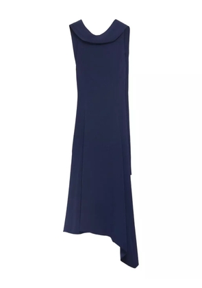 Prada asymmetric satin midi dress - Blue