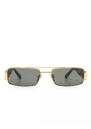 Linda Farrow Joey rectangle-frame sunglasses - Black
